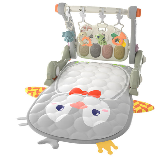 Fern & Feather™ 4-in-1 Baby Play Gym, Activity Mat & Walker | Foldable Musical Play Mat with Piano & Lights for Infant Development