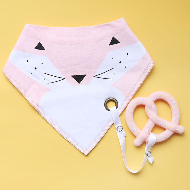 Fern & Feather CozyCare™ Cotton & Silicone Bib Set