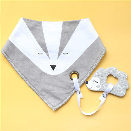 Fern & Feather CozyCare™ Cotton & Silicone Bib Set