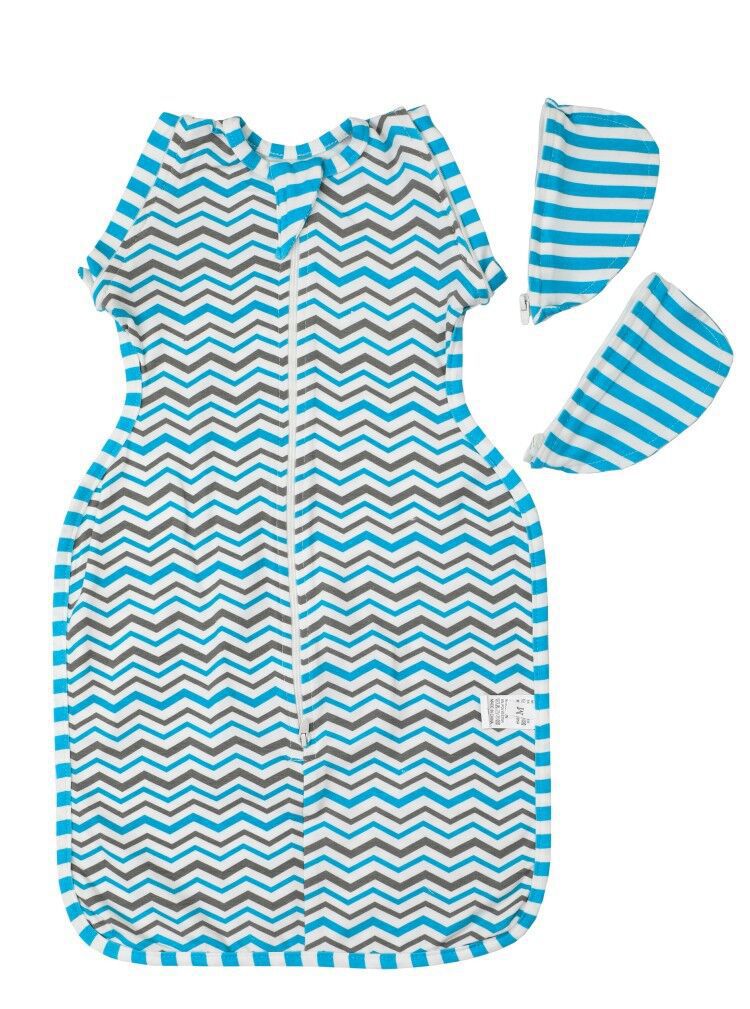 Fern & Feather™ Anti-Startle Baby Sleeping Bag – 100% Cotton Swaddle Blanket & Infant Sleep Sack with Detachable Sleeves