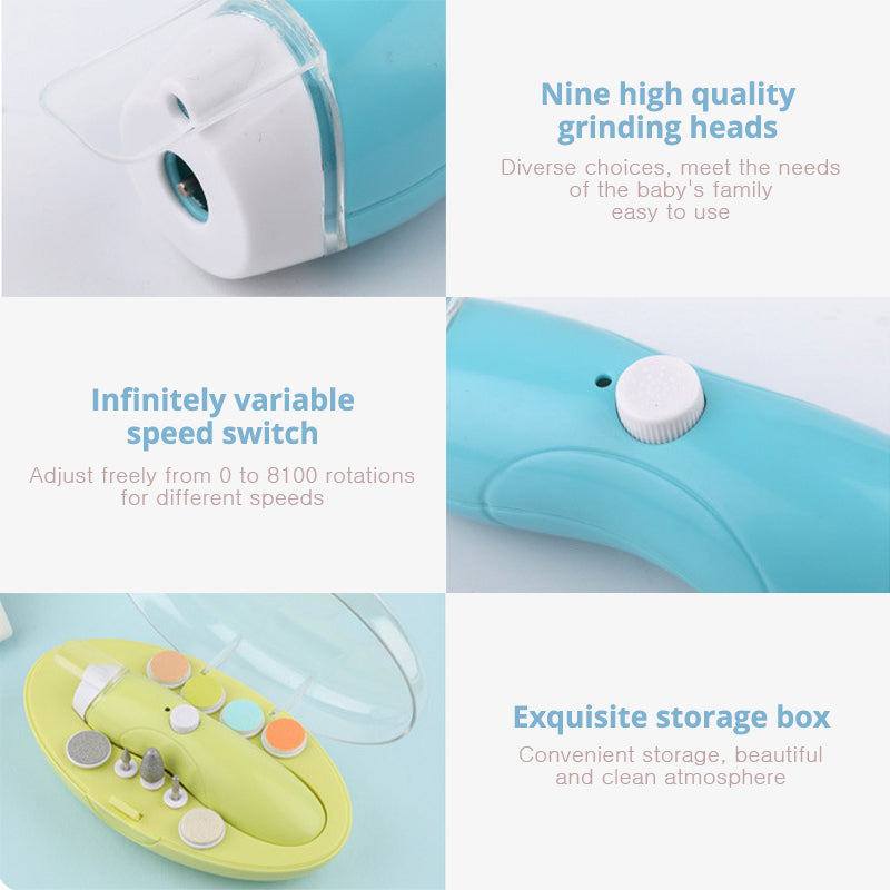 Fern & Feather™ Electric Baby Nail Trimmer – Safe, Gentle, and Effortless Nail Care for Little Hands