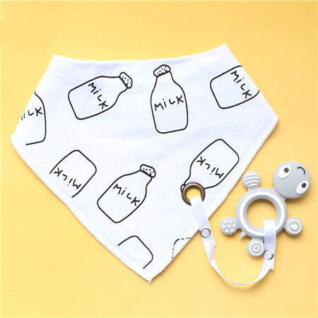 Fern & Feather CozyCare™ Cotton & Silicone Bib Set