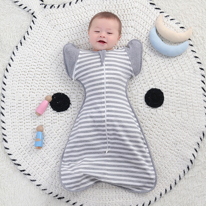 Fern & Feather™ Anti-Startle Baby Sleeping Bag – 100% Cotton Swaddle Blanket & Infant Sleep Sack with Detachable Sleeves