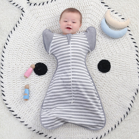 Fern & Feather™ Anti-Startle Baby Sleeping Bag – 100% Cotton Swaddle Blanket & Infant Sleep Sack with Detachable Sleeves