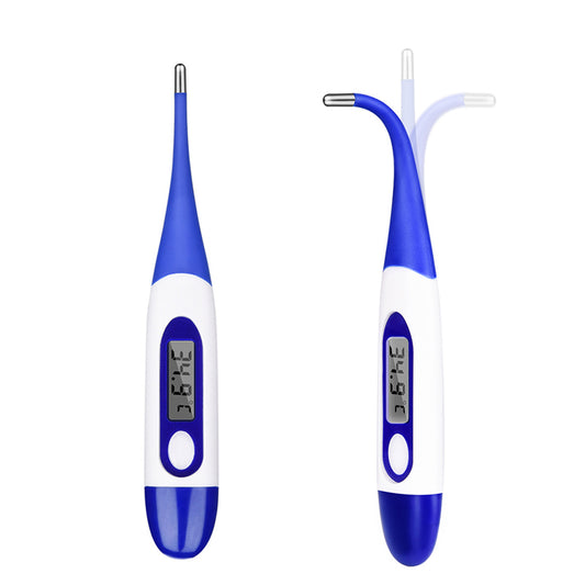 Fern & Feather™ Digital Body Thermometer – Adult, Baby & Kids - Flexible Soft Tip, LCD Display